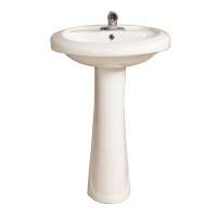 Zhengzhou Hot Sale Best Price Round Oval Pedestal Basin White Ceramic Two Piece Bathroom Wash Hand Shampoo Sink M102